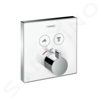 Hansgrohe 15738400 - Termostatická baterie pod omítku pro 2 spotřebiče, bílá/chrom