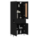 vidaXL Skříň highboard černá 69,5 x 34 x 180 cm kompozitní dřevo