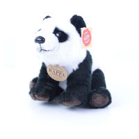 RAPPA Plyšová panda sedící nebo stojící 22 cm ECO-FRIENDLY