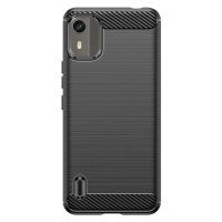 Silikonové pouzdro Carbon Case pro Nokia C12/Nokia C12 Pro/Nokia C12 Plus - černé