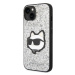 Karl Lagerfeld KLHCP14SG2CPS hard silikonové pouzdro iPhone 14 6.1" silver Glitter Choupette Pat