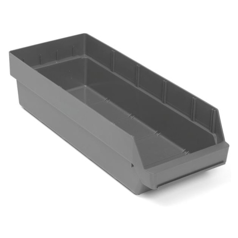 Skladová nádoba REACH, 600x240x150 mm, recyklovaný plast, šedá