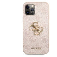 Zadní kryt Guess Big 4G Metal Logo Case pro Apple iPhone 12/12 Pro, růžová