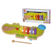Dřevěný xylofon krokodýl Musictable Eichhorn s kladívkem 5 různých tónů od 12 měsíců