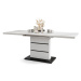Jídelní stůl rozkládací Ryan 120-200x76x80 cm (bílá, černá)