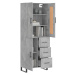 vidaXL Skříň highboard betonově šedá 69,5x34x180 cm kompozitní dřevo