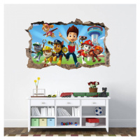 Dekorační nálepka na zeď Paw Patrol XL 115x75cm