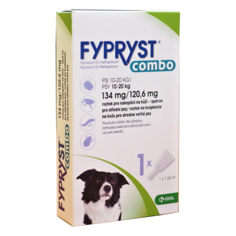 FYPRYST Combo Spot-on pro psy 134/120 mg 10-20 kg  1,34 ml 1 pipeta