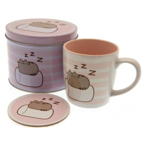 CurePink Dárkový set v plechové krabičce Pusheen Marshmallow hrnku GP85551 370 ml Pyramid