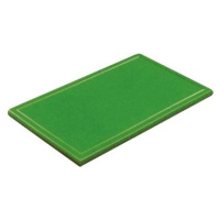 Gastro Prkénko krájecí plastové 60x40x3 cm, s drážkou, zelené