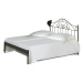 Kovová postel Malaga kanape Rozměr: 180x200 cm, barva kovu: 7 stříbrná