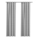 SHUMEE Zatemňovací závěsy s háčky vzhled lnu, 2 ks, 140 × 225 cm, šedé