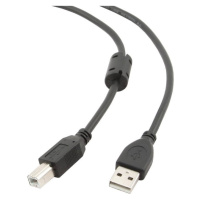 Gembird CABLEXPERT kabel USB A-B 4,5m 2.0 HQ s ferritovým jádrem - CCF-USB2-AMBM-15