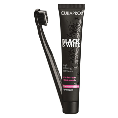 Curaprox Black Is White set Pasta 90 ml + Zubní kartáček CS 5460
