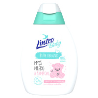 LINTEO Baby Mycí mléko a šampon s Bio měsíčkem lékařským 250 ml