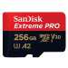 SanDisk microSDXC 256GB Extreme PRO + Rescue PRO Deluxe + SD adaptér