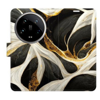 iSaprio Flip pouzdro BlackGold Marble pro Xiaomi 14 Ultra