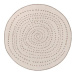 NORTHRUGS Kusový koberec Twin-Wendeteppiche 105414 Linen kruh, 200 × 200 cm