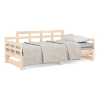 Výsuvná postel masivní borovice 2× (90 × 200) cm, 820342