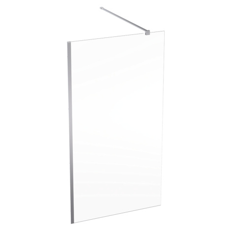 Geberit GEO - Sprchová stěna Walk-In, 110x200 cm, stříbrná/čiré sklo 560.149.00.2