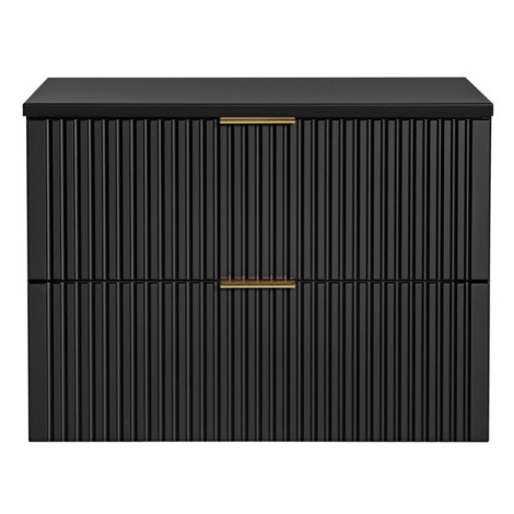 ArtCom Koupelnová skříňka s deskou ADEL Black D80/1 | 80 cm