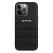 AMG AMHCP14XGSEBK hard silikonové pouzdro iPhone 14 PRO MAX 6.7" black Leather Debossed Lines