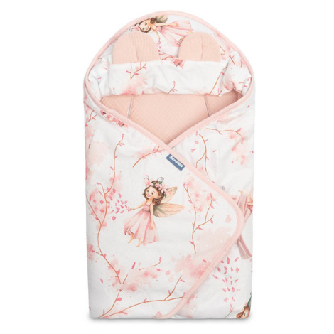 SENSILLO Zavinovačka 2v1 do autosedačky, kočárku, Víla Ema, růžová, bílá