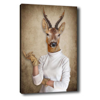 Wallity Obraz na plátně Deer portrait 50x70 cm