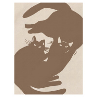 Ilustrace Two cats, Little Dean, (30 x 40 cm)