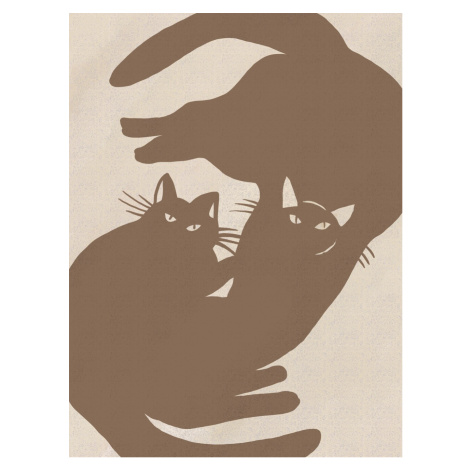 Ilustrace Two cats, Little Dean, (30 x 40 cm)