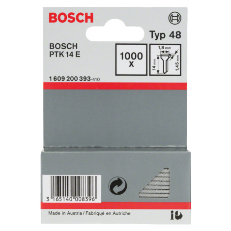 BOSCH hřebíčky typ 48 - délka 14 mm, balení 1000 ks