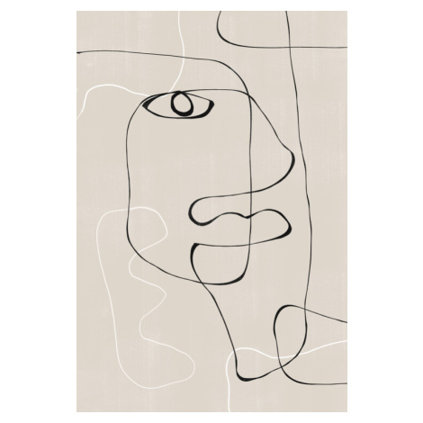 Ilustrace Abstract Face No1., THE MIUUS STUDIO, 26.7 × 40 cm