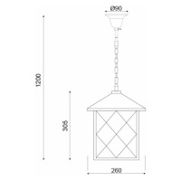 ACA Lighting Vintage závěsné svítidlo EG166201PB