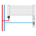 HS Integra - připojovací armatura pro spodní krajní připojení s termostatickou hlavicí nalevo pr