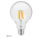 LED žárovka GTV E27 8W filament G95 LD-G95FLE8-40 4000K