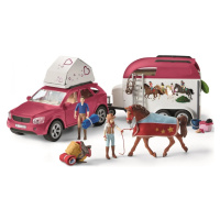 Schleich 42535 Dobrodružné auto s přívěsem a koněm