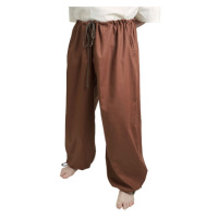 Bavlněné kalhoty široké - hnědé, velikost M