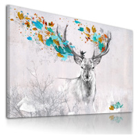 Obraz na plátně DEER DREAMS COLOR L různé rozměry Ludesign ludesign obrazy: 80x60 cm