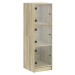 vidaXL Highboard se skleněnými dvířky dub sonoma 35 x 37 x 109 cm