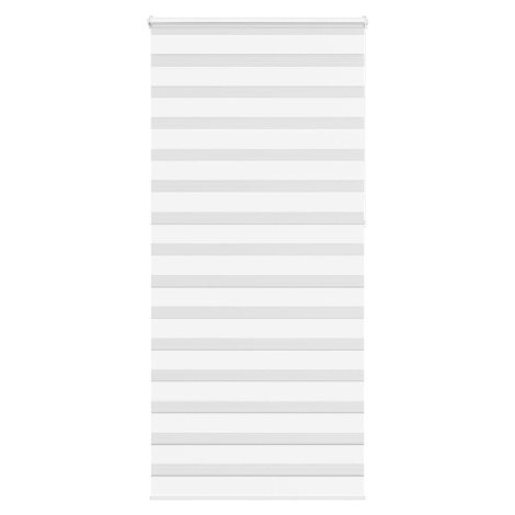 vidaXL Zebra roleta bílá 115x230 cm šířka látky 110,9 cm polyester