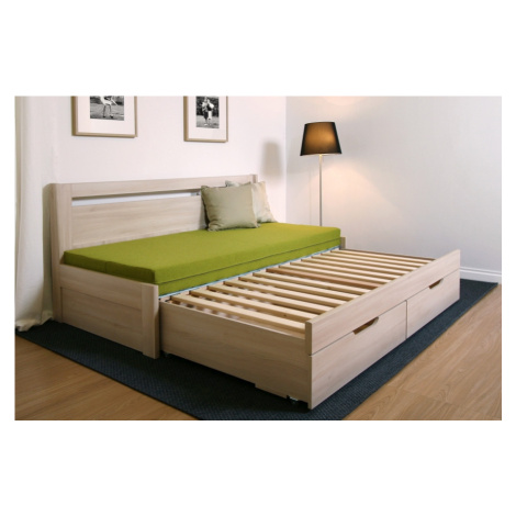 BMB Postel Tandem Ortho bez područek - Průběžný Buk Rozměr: 90/180x200 cm, Provedení rohů: Oblé,