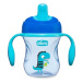 CHICCO Hrnek Training s držadly 200 ml modrý 6m+