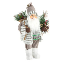 ArtFir Vánoční dekorace SANTA CLAUS 78C | bílá/stříbrná 27 x 12 x 40 cm