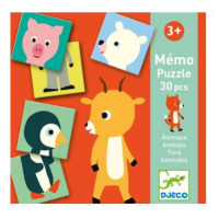 DJECO Puzzlové pexeso zvířecí kamarádi