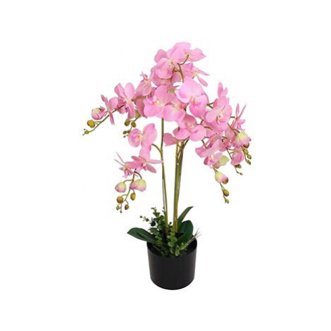 Umělá rostlina orchidej s květináčem 75 cm růžová SHUMEE