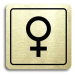 Accept Piktogram "WC ženy IV" (80 × 80 mm) (zlatá tabulka - černý tisk)