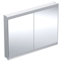 Geberit ONE - Zrcadlová skříňka s LED osvětlením, 1200x900x150 mm, 2 dvířka, vestavná, hliník 50