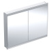 Geberit ONE - Zrcadlová skříňka s LED osvětlením, 1200x900x150 mm, 2 dvířka, vestavná, hliník 50