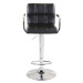 Barová židle LEORA 2 NEW — ekokůže/chrom, více barev Černá