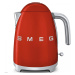 Smeg KLF03RDEU rychlovarná konvice, 1, 7 l (7 šálků), 2400 W, styl 50. let, červená